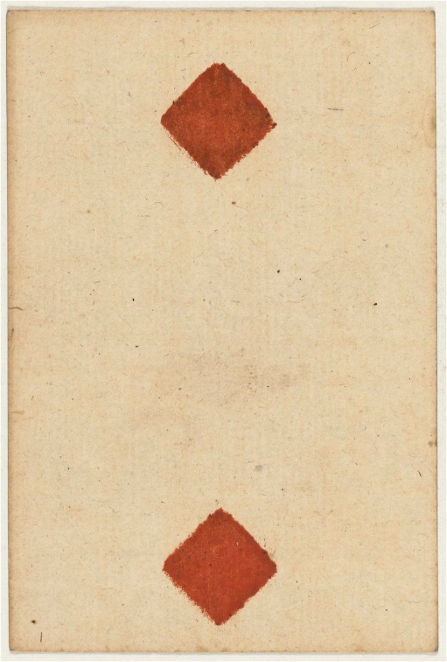 Paris Portrait card deck - 1740-1751 - 2 of Diamonds