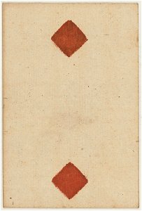 Paris Portrait card deck - 1740-1751 - 2 of Diamonds