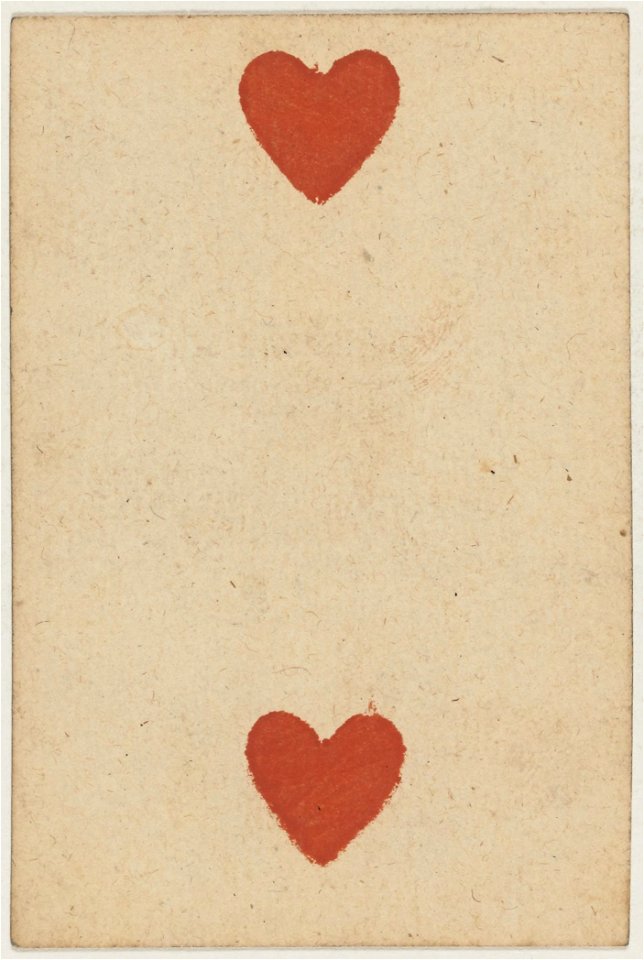Paris Portrait card deck - 1740-1751 - 2 of Hearts