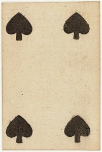 Paris Portrait card deck - 1740-1751 - 4 of Spades