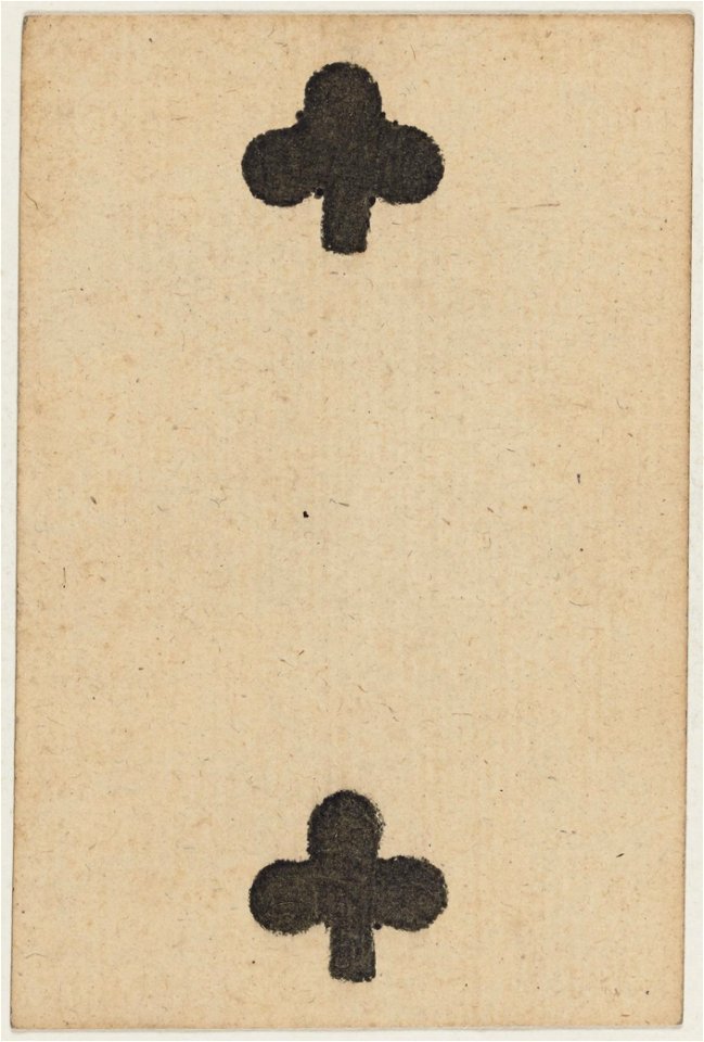 Paris Portrait card deck - 1740-1751 - 2 of Clubs