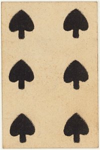 Paris Portrait card deck - 1740-1751 - 6 of Spades