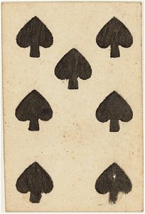 Paris Portrait card deck - 1740-1751 - 7 of Spades