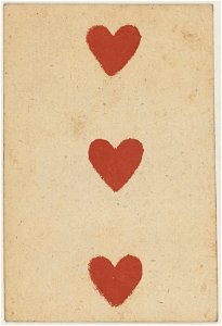 Paris Portrait card deck - 1740-1751 - 3 of Hearts
