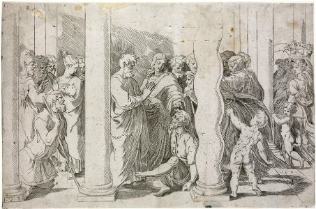 Parmigianino - Saint Peter and Saint John Healing the Lame Manat the Beautiful Gate of the Temple, 7126