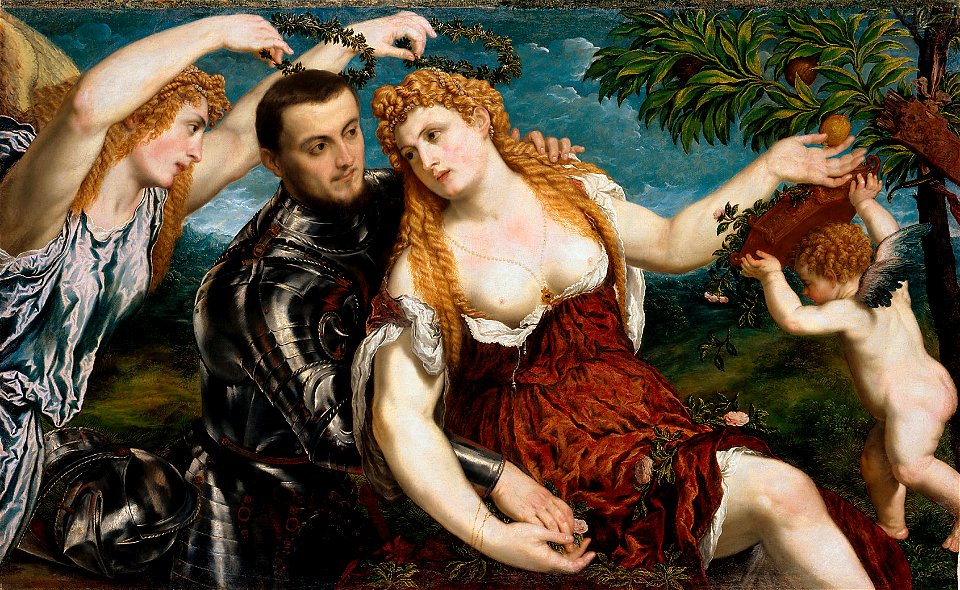 Paris Paschalinus Bordon, gen. Bordone, , Kunsthistorisches Museum Wien, Gemäldegalerie - Allegorie (Mars, Venus, Victoria und Cupido) - GG 120 - Kunsthistorisches Museum