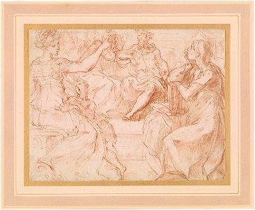 Parmigianino - Figures in the Foreground of the Marriage of the Virgin, I, 48