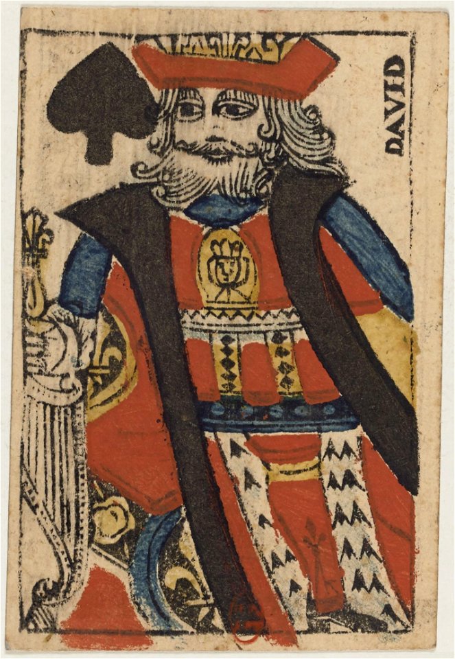 Paris Portrait card deck - 1740-1751 - King of Spades