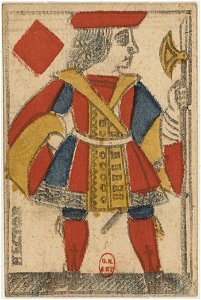 Paris Portrait card deck - 1740-1751 - Jack of Diamonds