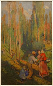 Paris, mairie du 10e arrdt, salle des mariages, La Famille, Henri Martin 01