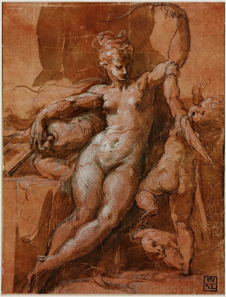 Parmigianino - Venus Disarming Cupid, 1890