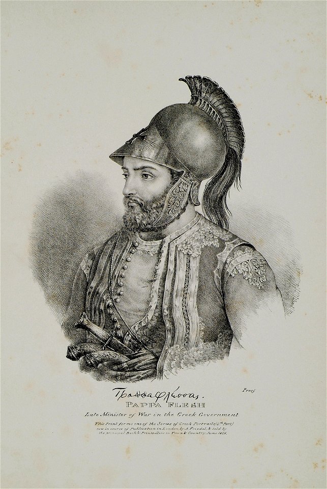 Pappa Flesh Late Minister of War in the Greek Government - Friedel Adam De - 1832