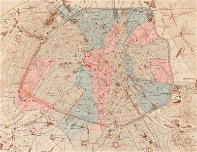 Paris en mai 1871 - Plan indiquant les opérations de l'Armée contre l'insurrection - Paris Musées