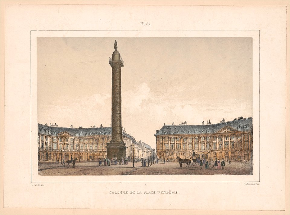 Paris. Colonne de la Place Vendôme - J. Jacottet del. ; Imp. Lemercier, Paris. LCCN2016652399