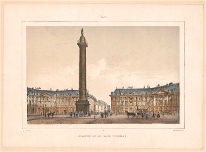 Paris. Colonne de la Place Vendôme - J. Jacottet del. ; Imp. Lemercier, Paris. LCCN2016652399. Free illustration for personal and commercial use.