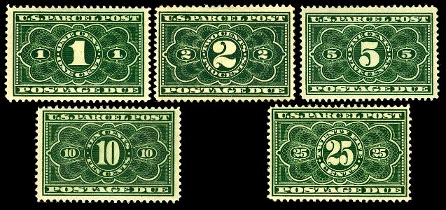 Parcel Post Postage Due 1912 issues