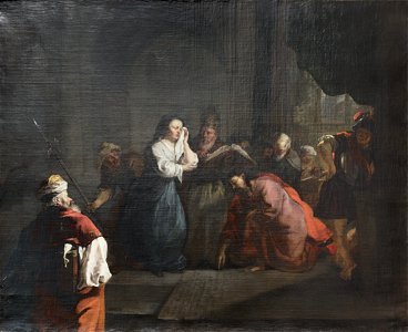 Paris - Musée du Louvre - Gabriel Metsu - Le Christ prenant la défense de la femme adultère - INV 1459 - 001