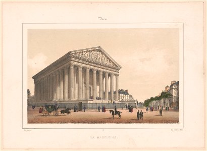 Paris. La Madeleine - Ph. Benoist del. ; Imp. Lemercier, Paris. LCCN2016652452. Free illustration for personal and commercial use.
