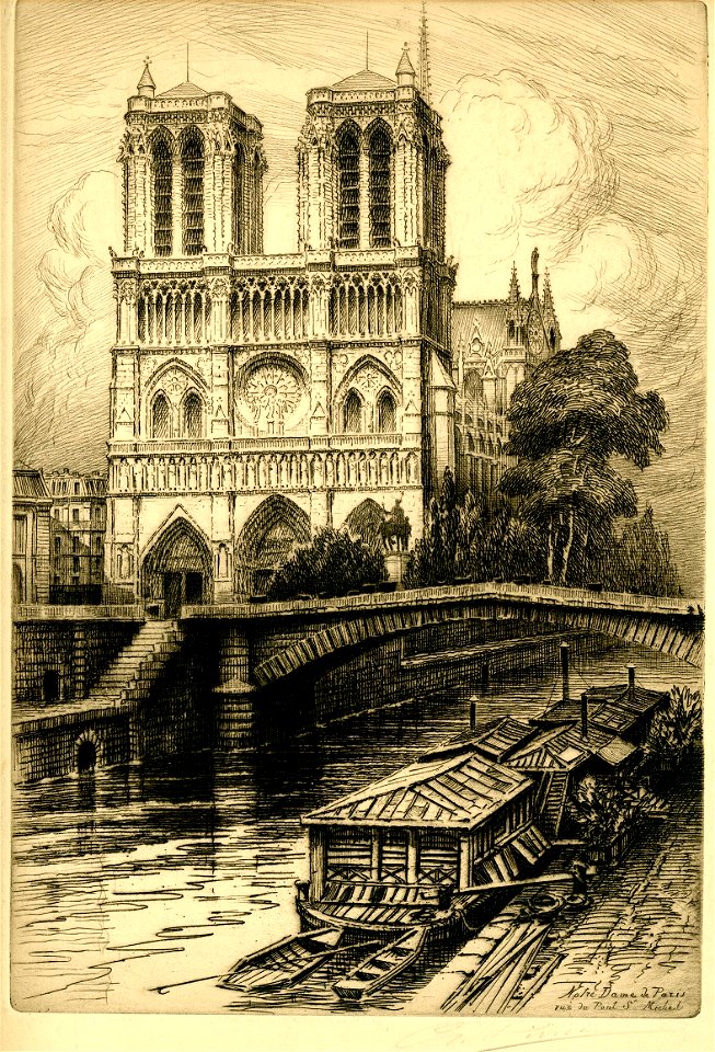 Paris - Notre-Dame vue du Pont Saint-Michel