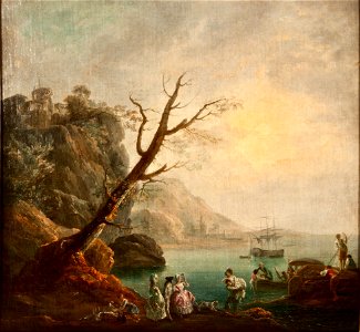 Paret y Alcázar, Luis - Seascape with figures - Google Art Project