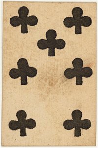 Paris Portrait card deck - 1740-1751 - 7 of Clubs