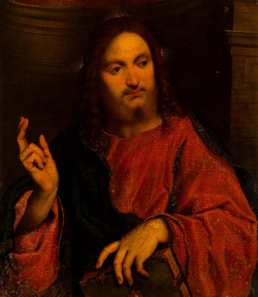 Paris Bordone - Christ Blessing - 310 - Mauritshuis