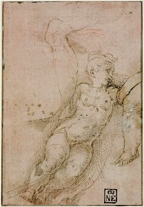 Parmigianino - after - Study of a Naked Child and Studies of Legs, 2133