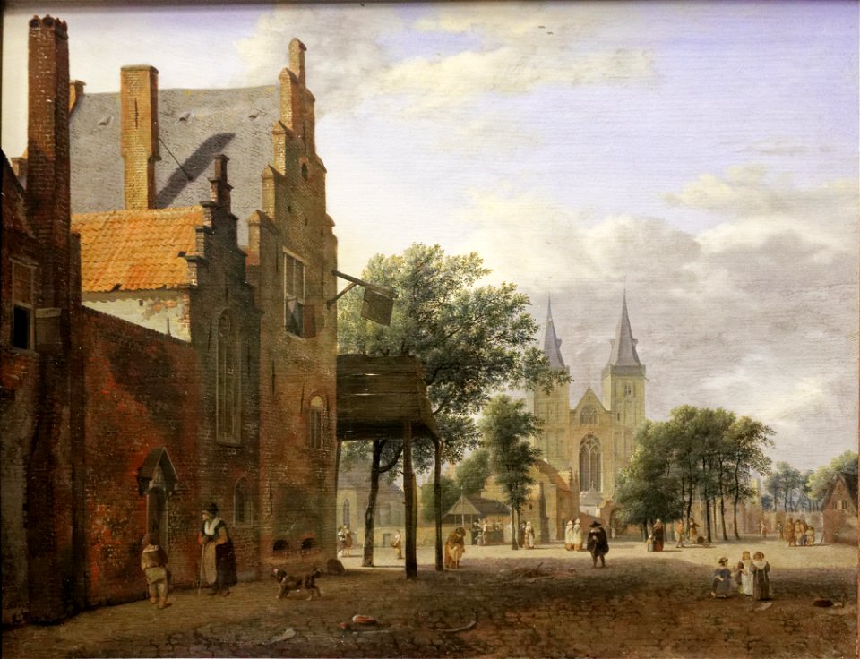 Paris - Musée du Louvre - Jan van der Heyden - Place et église Saint-Victor à Xanten - INV 1338 - 001