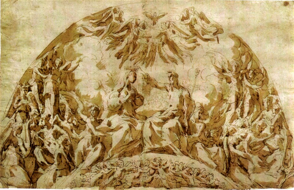 Parmigianino, incoronazione della vergine, per la steccata