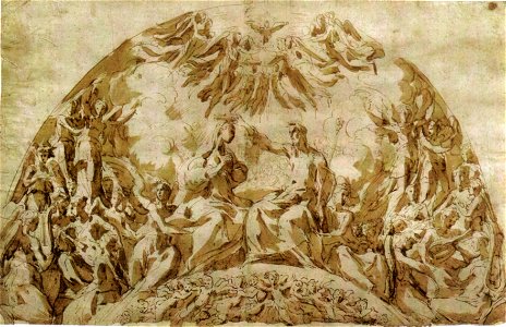 Parmigianino, incoronazione della vergine, per la steccata