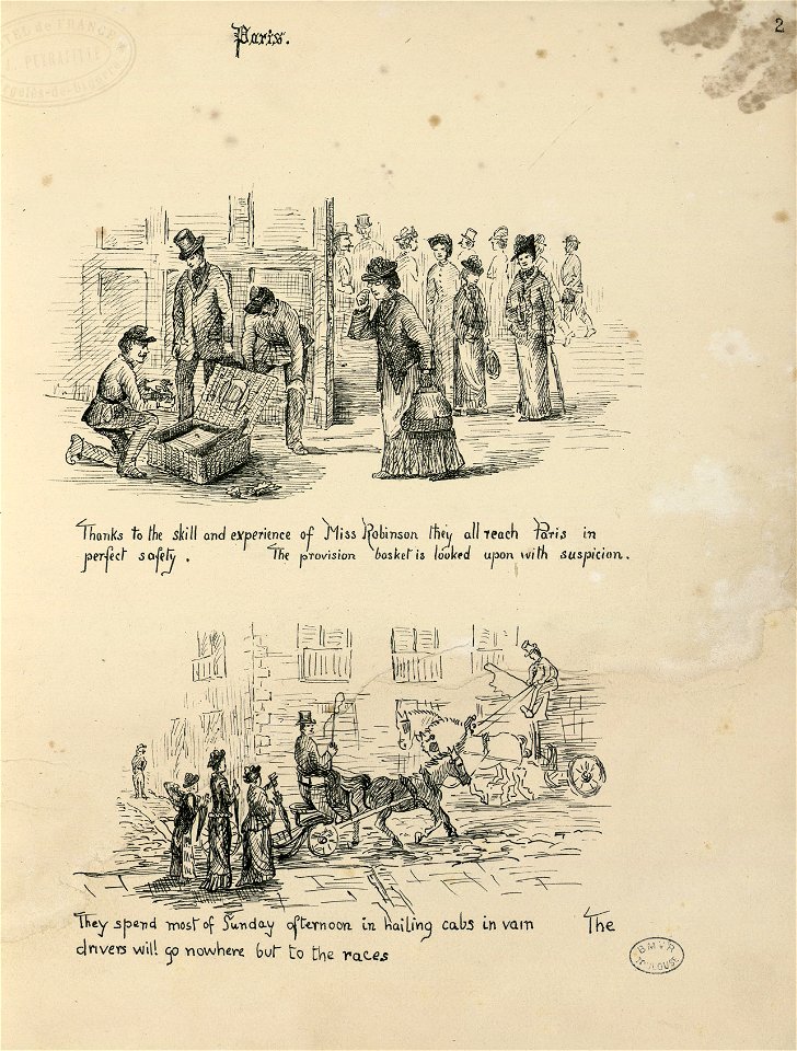 Paris (2 dessins) - Fonds Ancely - B315556101 A BROWN 004