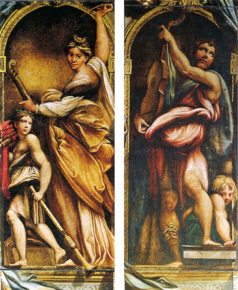 Parmigianino, Santa Cecilia e David