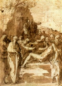 Parmigianino, deposizione, gn parma