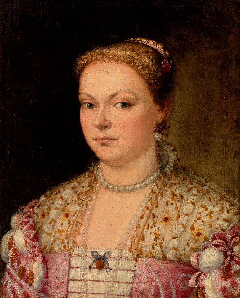 Parrasio Micheli,Veronese (Paolo Caliari) - Portrait of a Lady - BF837 - Barnes Foundation