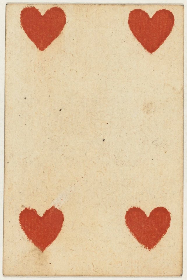 Paris Portrait card deck - 1740-1751 - 4 of Hearts