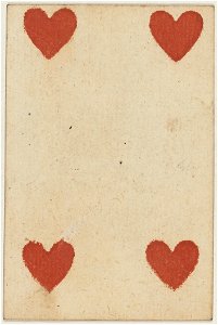 Paris Portrait card deck - 1740-1751 - 4 of Hearts