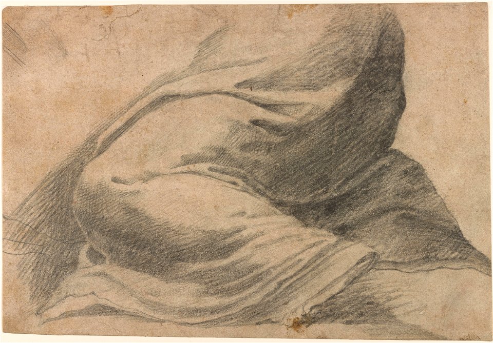 Parmigianino - After - Lower Half of a Kneeling Figure Turned to the Left, 1989.69