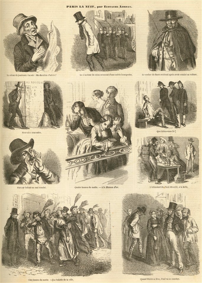 Paris la nuit 2, L'Illustration, 1852