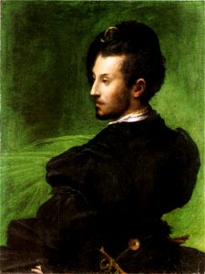 Parmigianino, uomo su sfondo verde