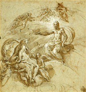 Parmigianino - The Coronation of the Virgin, RCIN 902185