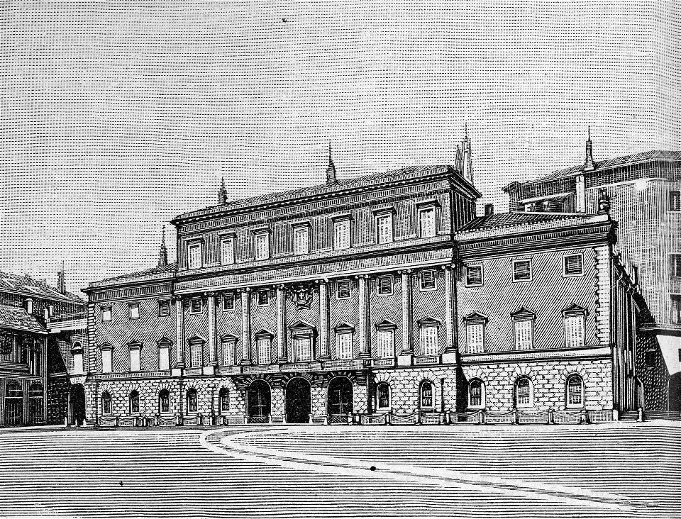 Parma – Ex palazzo Ducale della Prefettura (xilografia)