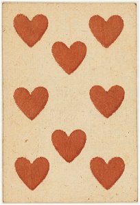 Paris Portrait card deck - 1740-1751 - 8 of Hearts