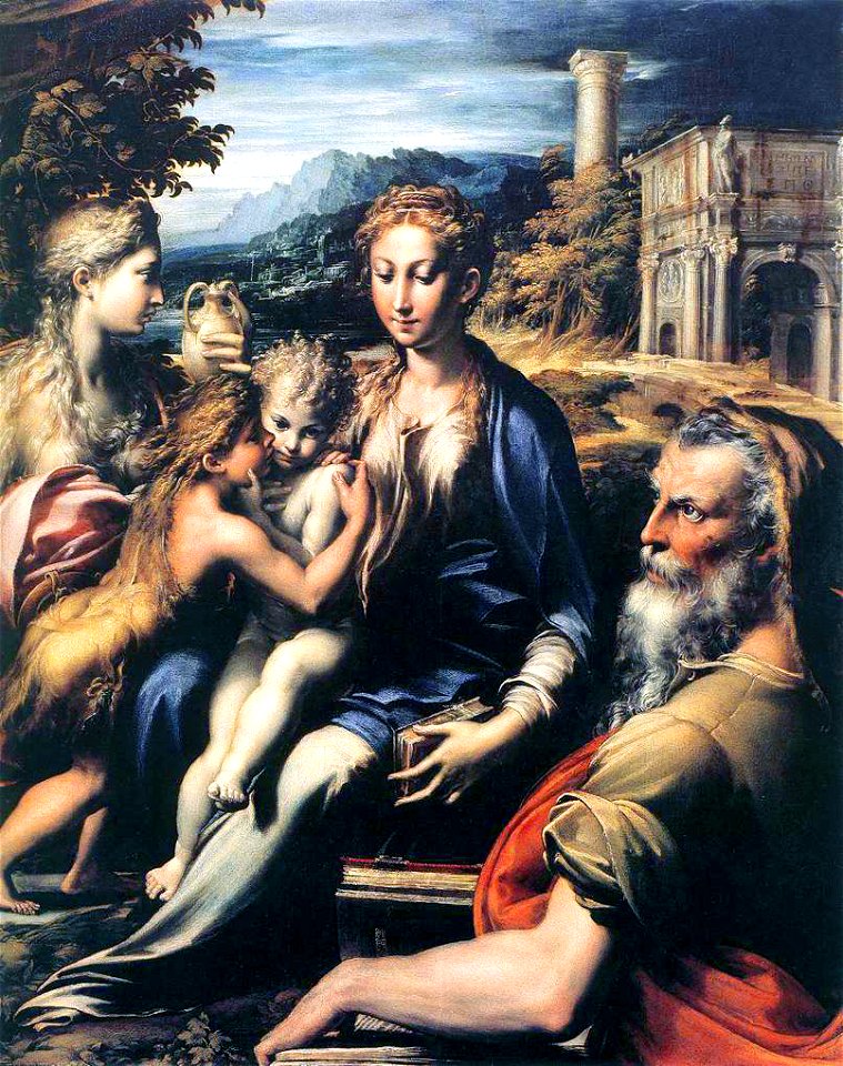 Parmigianino - Madonna with saints - Web Gallery of Art B