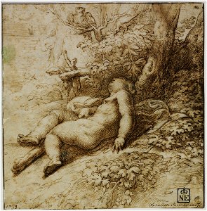 Parmigianino - attributed to - Sleeping Cupid, 2130