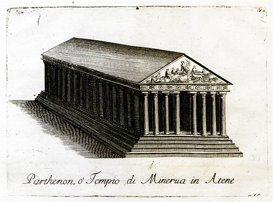Parthenon, o Tempio di Minerva a Atene - Coronelli Vincenzo Maria - 1708
