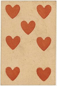 Paris Portrait card deck - 1740-1751 - 7 of Hearts