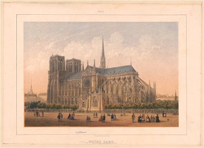 Paris. Notre Dame - Charles Rivière del. et lith. LCCN2016652460