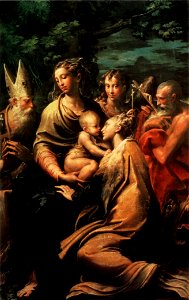 Parmigianino, madonna di santa margherita 01. Free illustration for personal and commercial use.