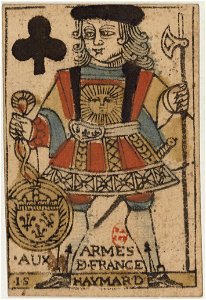 Paris Portrait card deck - 1740-1751 - Jack of Clubs