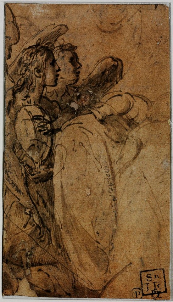 Parmigianino - Study for Kneeling Angels, 1884